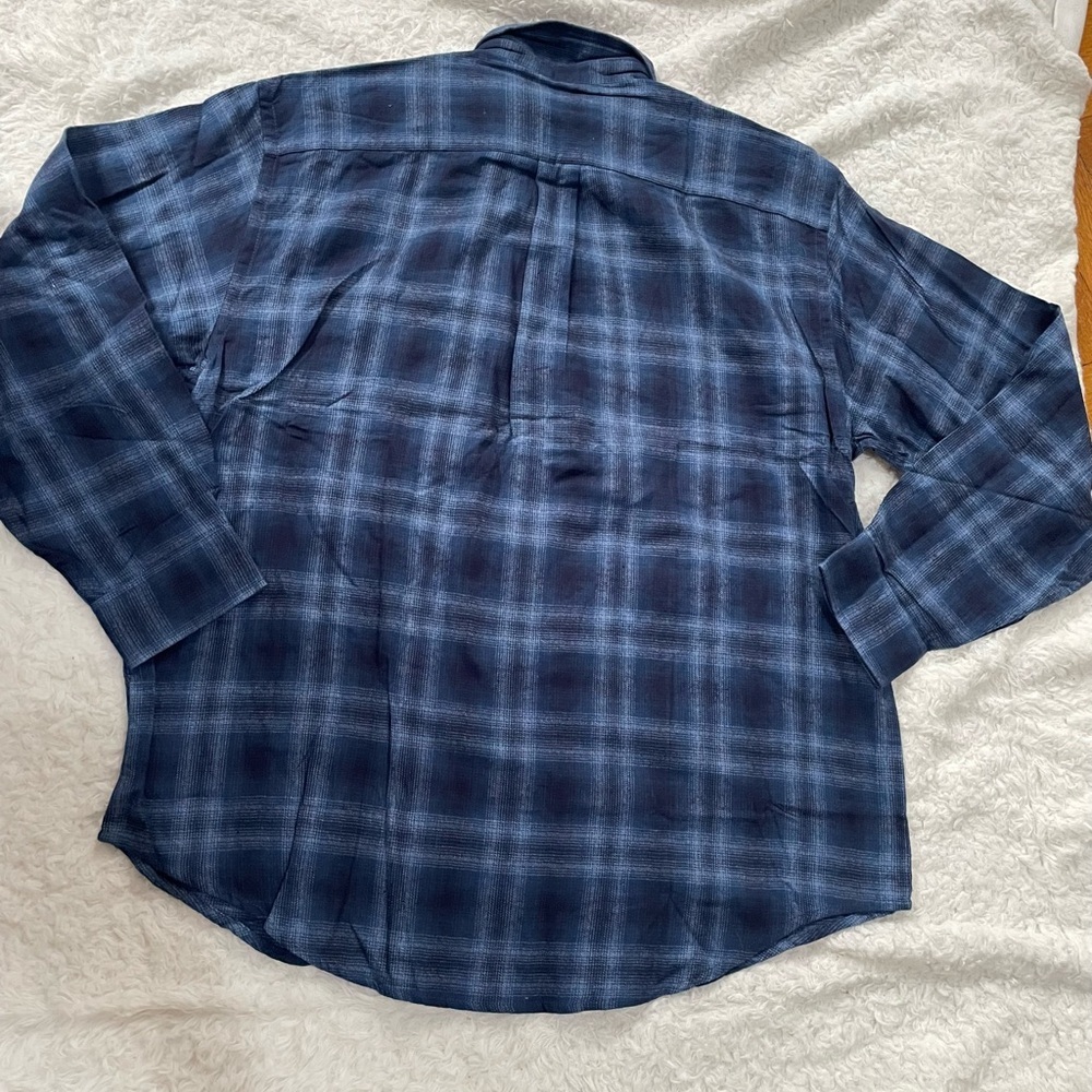 ARROW Men's Blue Plaid Shirt - Picture 10 of 14